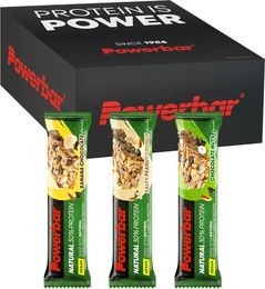 POWERBAR Natural Protein Riegel Vegan ohne Zusatzstoffe Chocolate Nuts Banana Multipack – Bild 1 von 4