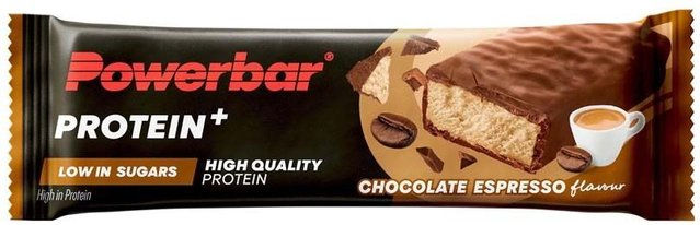 Powerbar Protein Plus Low Sugar Proteinriegel Schokolade Espresso vegetarisch – Bild 1 von 3
