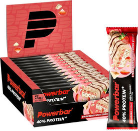 POWERBAR Proteinriegel Erdbeere White Chocolate mit 40% Protein und Crisp zuckerarm – Bild 1 von 4