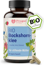PregniVital BIO Bockshornklee Komplex mit Anis, Kümmel und Fenchel vegan Kapseln – Bild 1 von 3