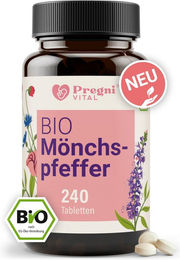 PregniVital BIO Mönchspfeffer 10 mg Tabletten vegan 240 Stück – Bild 1 von 2