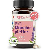 Produktbild von PregniVital BIO Mönchspfeffer 10 mg Tabletten vegan 240 Stück