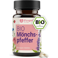 Produktbild von PregniVital BIO Mönchspfeffer 10 mg Tabletten vegan ohne Zusatzstoffe 120 Stück