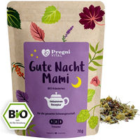 Produktbild von PregniVital® Gute Nacht Mami BIO Schwangerschaftstee mit Hopfen und Lavendel, zuckerfrei und ohne Zusatzstoffe