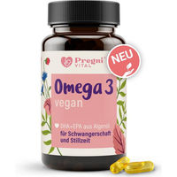 Produktbild von PregniVital Omega 3 Algenöl Kapseln vegan ohne Zusatzstoffe für Schwangere und Stillende