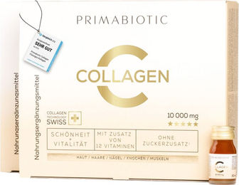 Primabiotic Collagen Peptide 10000 mg Kollagen Trinkampullen aus Rind, zuckerfrei und ohne Zusatzstoffe, 60 Ampullen à 30 ml (1800 ml) – Bild 1 von 3
