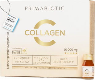 Primabiotic Collagen Peptide Trinkampullen mit 10000 mg Kollagen aus Rind, zuckerfrei und ohne Zusatzstoffe, 30 Ampullen à 30 ml (900 ml) – Bild 1 von 1
