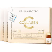 Produktbild von Primabiotic Collagen Peptide Trinkampullen mit 10000 mg Kollagen aus Rind, zuckerfrei und ohne Zusatzstoffe, 90 Ampullen à 30 ml (2700 ml)