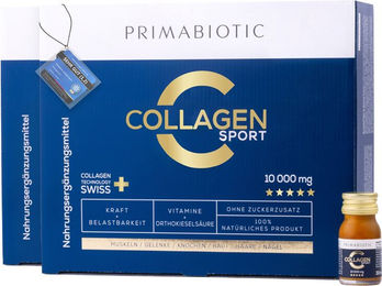 Primabiotic Collagen Sport 10000 mg Kollagen Trinkampullen mit Orthokieselsäure, 60 Shots à 30 ml, zuckerfrei und ohne Zusatzstoffe – Bild 1 von 3