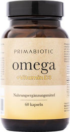 Primabiotic Omega 3 und Vitamin D3 Kapseln mit 1200 mg Fischöl und 2000 IU Vitamin D3 ohne Zusatzstoffe für Senioren – Bild 1 von 3