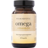 Produktbild von Primabiotic Omega 3 und Vitamin D3 Kapseln mit 1200 mg Fischöl und 2000 IU Vitamin D3 ohne Zusatzstoffe für Senioren