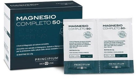 Principium Magnesio Completo Magnesium-Pulver für Erwachsene und Senioren, glutenfrei und laktosefrei, 32 Beutel à 2,5 g – Bild 1 von 1