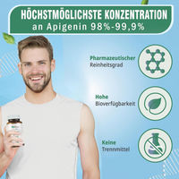 Produktbild von Pro Genetics Apigenin Kapseln hochdosiert 100 mg 120 Kapseln