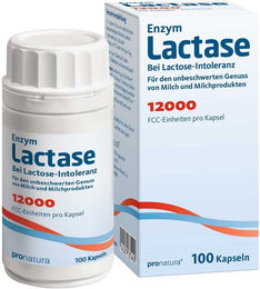 Pro Natura Lactase 12.000 FCC Kapseln 100 Stück – Bild 1 von 1