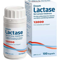 Produktbild von Pro Natura Lactase 12.000 FCC Kapseln 100 Stück
