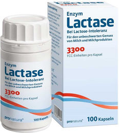 Pro Natura Lactase 3300 FCC 200 mg Kapseln 100 Stück – Bild 1 von 1