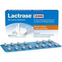 Produktbild von Pro Natura Lactrase 12.000 FCC Laktase Kapseln 45 Stück