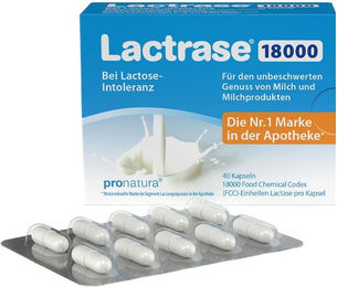 Pro Natura Lactrase 18.000 FCC Laktase Kapseln 40 Stück – Bild 1 von 2