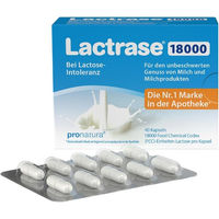 Produktbild von Pro Natura Lactrase 18.000 FCC Laktase Kapseln 40 Stück