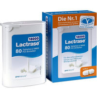 Produktbild von Pro Natura Lactrase 18.000 FCC Laktase Tabletten vegan 80 Stück