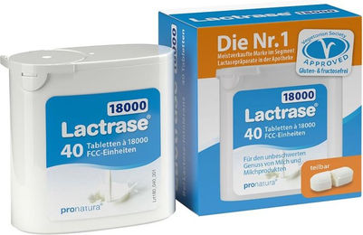 Pro Natura Lactrase 18.000 FCC Tabletten 40 Stück – Bild 1 von 4