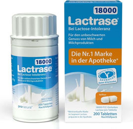 Pro Natura Lactrase 18.000 Laktase Tabletten vegan 100 Stück – Bild 1 von 2