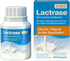 Pro Natura Lactrase 3.300 FCC Laktase Kapseln 300 Stück – Bild 1 von 2