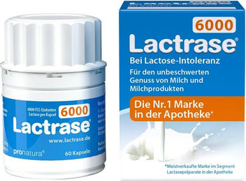 Pro Natura Lactrase 6.000 FCC Laktase Kapseln 60 Stück – Bild 1 von 2