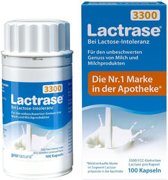 Pro Natura Lactrase Kapseln mit Laktase 100 Stück – Bild 1 von 2