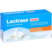 Produktbild von Pro Natura Lactrase Laktase Kapseln 12.000 FCC 90 Stück