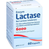 Produktbild von Pro Natura Laktase 6000 FCC Kapseln 60 Stück