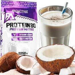 ProActive Molkenproteinkonzentrat WPC 80 Eiweißpulver Kokosnuss 2,25 kg – Bild 1 von 3