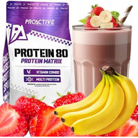Produktbild von ProActive Molkenproteinkonzentrat WPC 80 Erdbeere-Banane Eiweißpulver 700g