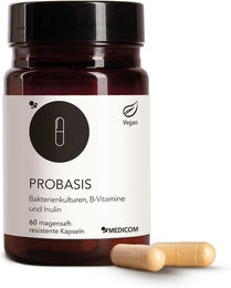 Probasis B-Komplex magensaftresistente Kapseln vegan glutenfrei laktosefrei 60 Stück – Bild 1 von 1