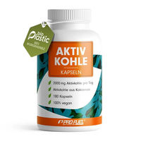 Produktbild von ProFuel Aktivkohle Kapseln vegan ohne Gelatine 180 Stück