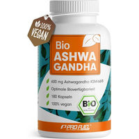 Produktbild von ProFuel Bio Ashwagandha Kapseln mit KSM-66 180 Kapseln