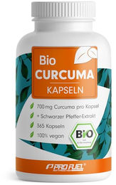 ProFuel Bio Curcuma Kapseln mit 700 mg Curcuma aus kontrolliert biologischem Anbau 365 Stück – Bild 1 von 3