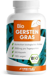 ProFuel Bio Gerstengras Kapseln mit 3000 mg Gerstengras-Pulver 365 Stück laborgeprüft – Bild 1 von 3