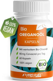 ProFuel Bio Oreganoöl Kapseln vegan mit 80 mg Carvacrol und 3 mg Thymol 60 Stück – Bild 1 von 3