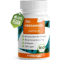 Produktbild von ProFuel Bio Oreganoöl Kapseln vegan mit 80 mg Carvacrol und 3 mg Thymol 60 Stück