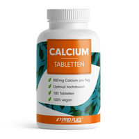 Produktbild von ProFuel Calcium Carbonat Tabletten vegan für Sportler und Frauen 180 Stück