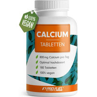 Produktbild von ProFuel Calcium Tabletten mit 1600 mg Calcium Carbonat 180 Stück