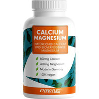 Produktbild von ProFuel Calcium und Magnesium Kapseln vegan mit Algenkalk Sango und Citrat 180 Kapseln