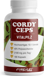 ProFuel Cordyceps Vitalpilz Kapseln 180 Stück vegan vegetarisch – Bild 1 von 4