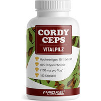 Produktbild von ProFuel Cordyceps Vitalpilz Kapseln 180 Stück vegan vegetarisch