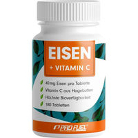 Produktbild von ProFuel Eisen Bisglycinat mit Vitamin C vegan 180 Kapseln