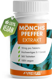 ProFuel Mönchspfeffer hochdosiert Tabletten 365 Stück mit 10 mg Mönchspfefferextrakt 5:1 – Bild 1 von 3