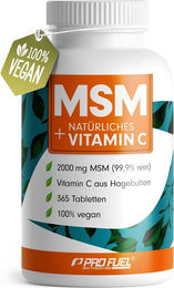 ProFuel MSM Tabletten mit Methylsulfonylmethan und Vitamin C vegan 365 Stück – Bild 1 von 2
