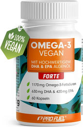 ProFuel Omega-3 Vegan FORTE Kapseln 60 Stück – Bild 1 von 3