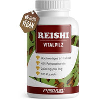 Produktbild von ProFuel Reishi Kapseln mit 2000 mg Ganoderma lucidum Extrakt 180 Stück
